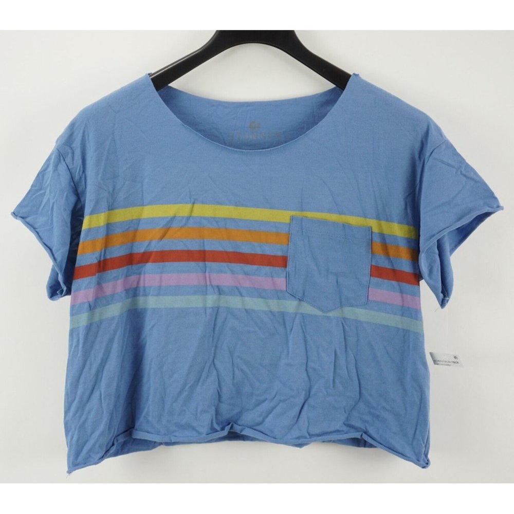 Stunner California Womens Large Short Dolman Sleeve Oversize Boxy Pocket T-Shirt